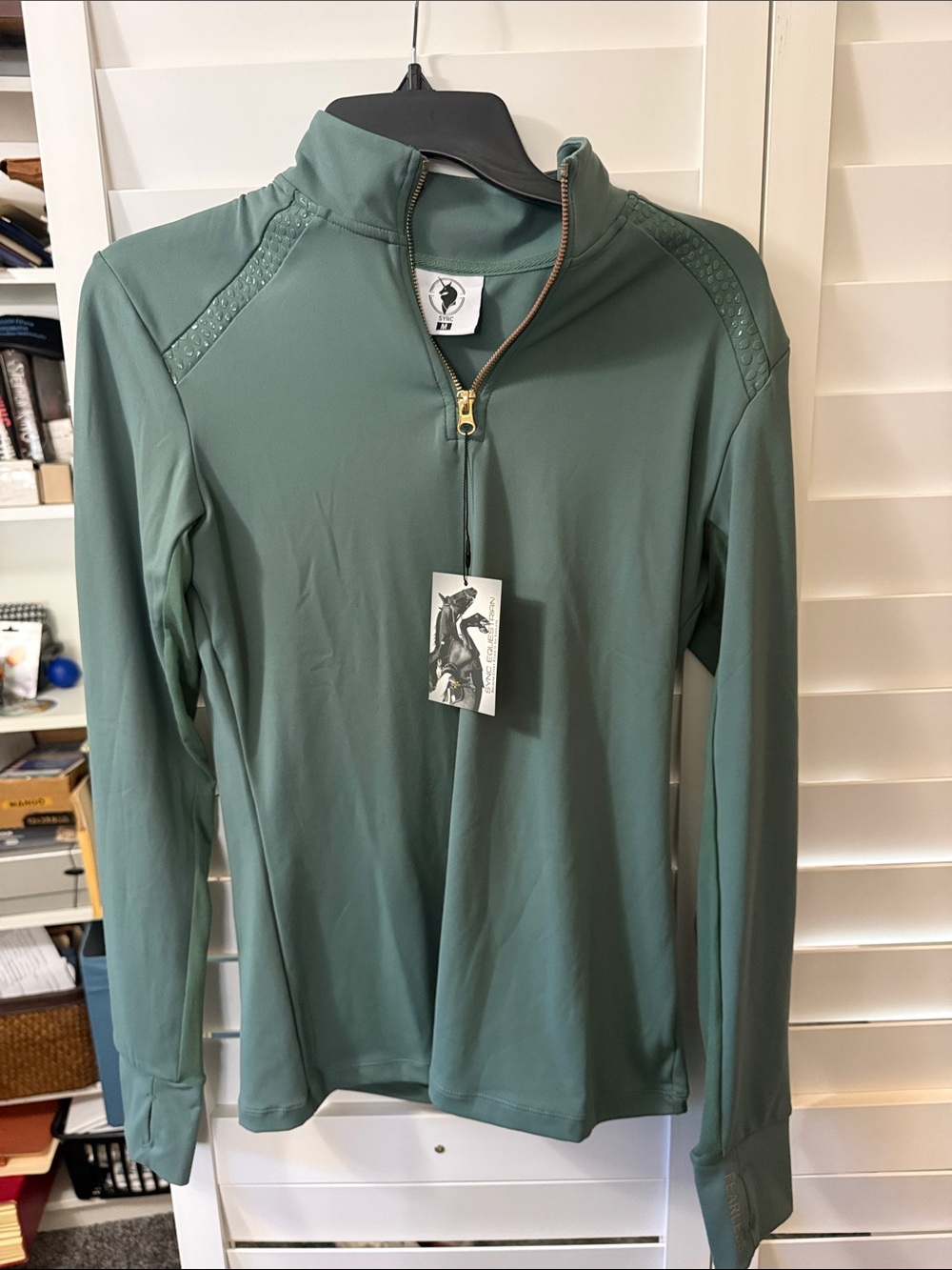 Sync long sleeve riding shirt green